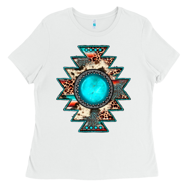 Aztec Leopard Turquoise Gemstone Ladies Tee by JahusDesignShop | Teevron