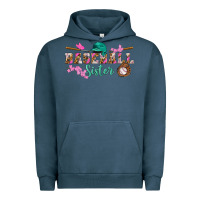 Pigment Midnight Navy baseball sister Urban Hoodie - BundleAndBundleShop