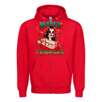 Red Mama Chingona Skull Zipper Hoodie - texasbilliewilder
