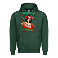 Sports Green Mama Chingona Skull Zipper Hoodie - texasbilliewilder