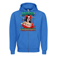 True Royal Mama Chingona Skull Zipper Hoodie - texasbilliewilder