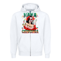 White Mama Chingona Skull Zipper Hoodie - texasbilliewilder