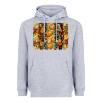 Heather Grey fall brushstroke Heavyweight Hoodie - CowGirlArtShop