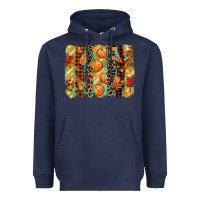 Navy fall brushstroke Heavyweight Hoodie - CowGirlArtShop