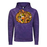 Cloud Purple leopard cowhide sunflower pumpkin Vintage Hoodie - Jasminsmagicworld