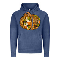 Vintage Denim leopard cowhide sunflower pumpkin Vintage Hoodie - Jasminsmagicworld