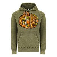 Vintage Olive leopard cowhide sunflower pumpkin Vintage Hoodie - Jasminsmagicworld