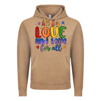 Vintage Coffee all for love and love for all Vintage Hoodie - MaliasSmallBusiness
