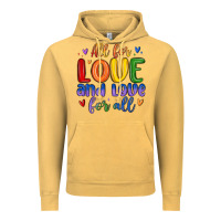 Vintage Mustard all for love and love for all Vintage Hoodie - MaliasSmallBusiness