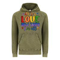 Vintage Olive all for love and love for all Vintage Hoodie - MaliasSmallBusiness
