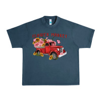 Midnight Navy flower market Urban Heavy Tee - MaliasSmallBusiness