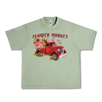 Oil Green flower market Urban Heavy Tee - MaliasSmallBusiness