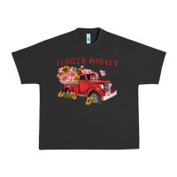Pigment Black flower market Urban Heavy Tee - MaliasSmallBusiness