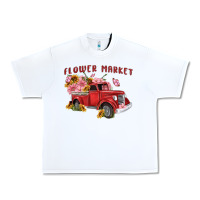 White flower market Urban Heavy Tee - MaliasSmallBusiness