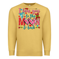 Antique Gold I love you to the moon and back Valentine's Day Premium Sweatshirt - HowdyJamesFarm