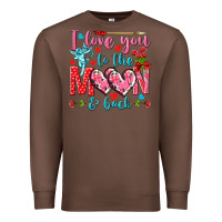 Chestnut I love you to the moon and back Valentine's Day Premium Sweatshirt - HowdyJamesFarm