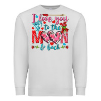 Dove Grey I love you to the moon and back Valentine's Day Premium Sweatshirt - HowdyJamesFarm