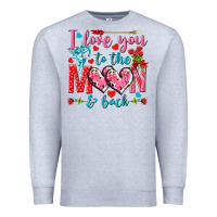Heather Grey I love you to the moon and back Valentine's Day Premium Sweatshirt - HowdyJamesFarm