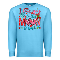Ocean Blue I love you to the moon and back Valentine's Day Premium Sweatshirt - HowdyJamesFarm