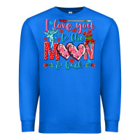 True Royal I love you to the moon and back Valentine's Day Premium Sweatshirt - HowdyJamesFarm