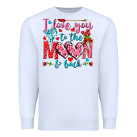 White I love you to the moon and back Valentine's Day Premium Sweatshirt - HowdyJamesFarm