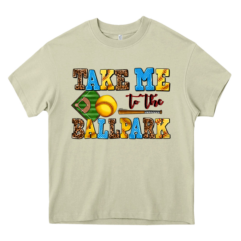 Take Me To The Ballpark Softball Heavy Core Tee by AdoDesignShop | Teevron