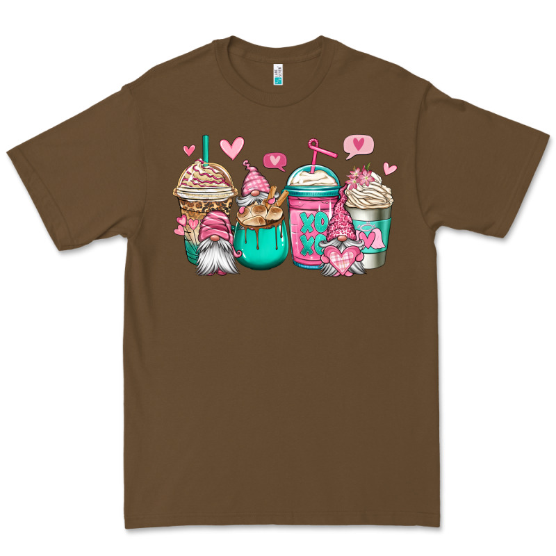 Valentines Day Gnomes Coffee Cups Premium Tee by Jasminsmagicworld | Teevron