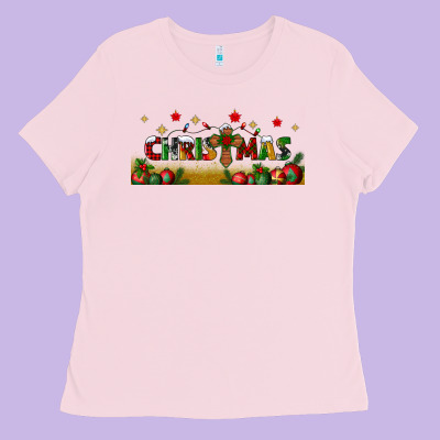 Christmas With Christmas Cross Libbey Glass Ladies Tee Designed By Bundleandbundleshop