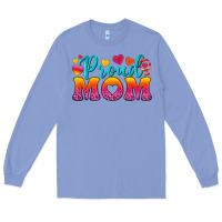 Colony Blue Proud Mom Lesbian Long Sleeve Tee - BundleAndBundleShop