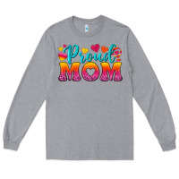 Heather Grey Proud Mom Lesbian Long Sleeve Tee - BundleAndBundleShop