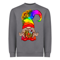 Storm LGBTQ+ Pride Gnome With Donut Heavyweight Sweatshirt - BundleAndBundleShop