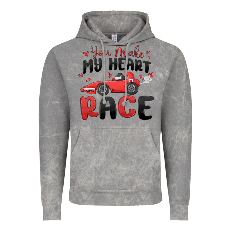 You Make My Heart Race Valentine's Day Vintage Hoodie by MaliasSmallBusiness | Teevron