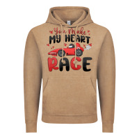 Vintage Coffee you make my heart race valentine's day Vintage Hoodie - MaliasSmallBusiness