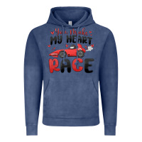 Vintage Denim you make my heart race valentine's day Vintage Hoodie - MaliasSmallBusiness