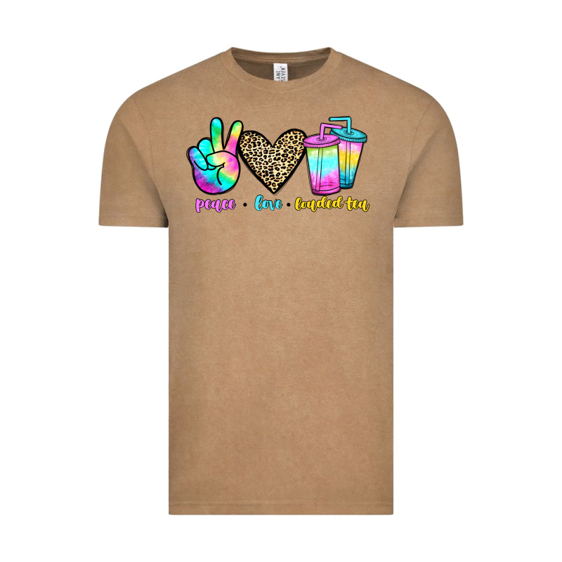 Peace Love Loaded Tea Vintage Tee by JahusDesignShop | Teevron