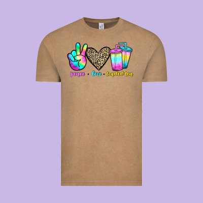 Peace Love Loaded Tea Vintage Tee Designed By Jahusdesignshop