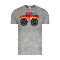 Cloud Rock monster truck with flames Vintage Tee - MaliasSmallBusiness