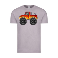 Vintage Zinc monster truck with flames Vintage Tee - MaliasSmallBusiness