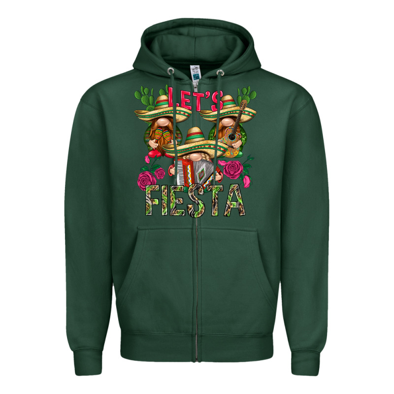 Let's Fiesta With Gnomes Zipper Hoodie by NancyCooperArtShop | Teevron