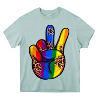Pride Leopard Peace Hand Heavy Core Tee | Teevron