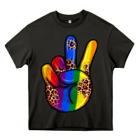 Asphalt pride leopard peace hand Heavy Core Tee - JahusDesignShop