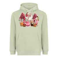 Matcha pink christmas pink tree santa coffe cups Heavyweight Hoodie - CowGirlArtShop