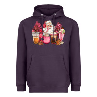 Plum pink christmas pink tree santa coffe cups Heavyweight Hoodie - CowGirlArtShop