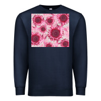 Navy breast cancer sunflower Premium Sweatshirt - CowGirlArtShop
