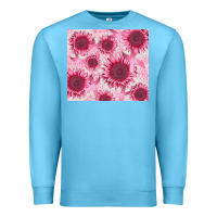 Ocean Blue breast cancer sunflower Premium Sweatshirt - CowGirlArtShop