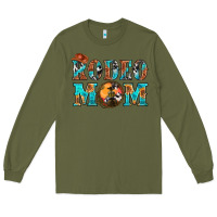 Army Green Western Rodeo Mom Long Sleeve Tee - BundleAndBundleShop