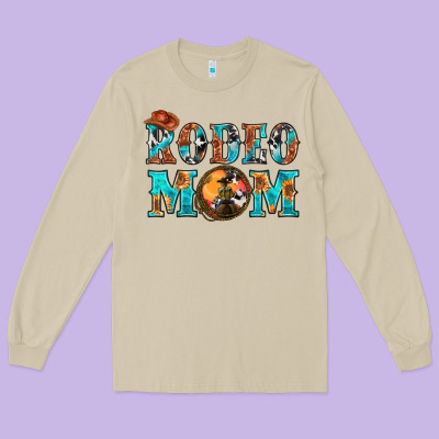 Western Rodeo Mom Long Sleeve Tee Designed By Bundleandbundleshop