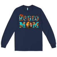 Navy Western Rodeo Mom Long Sleeve Tee - BundleAndBundleShop