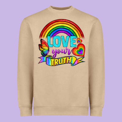 Love Your Truth Heavyweight Sweatshirt Designed By Bundleandbundleshop