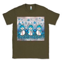 Army Green snowman winter Classic Tee - JahusDesignShop